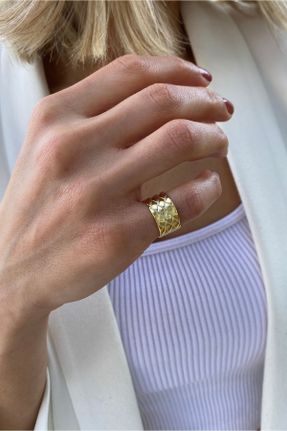 انگشتر جواهر طلائی زنانه روکش طلا کد 821523629