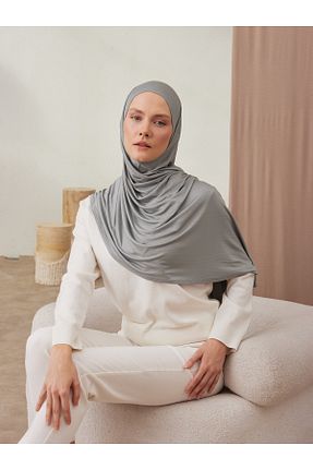 روسری خاکی 70 * 180 Femple Modest - کد 838077554