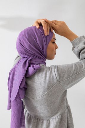 شال بنفش زنانه ویسکون Silk Home - کد 381541803