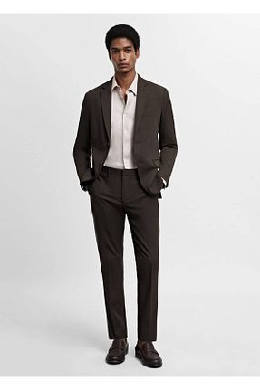 پیراهن طوسی مردانه اسلیم فیت MANGO Man - کد 787876044