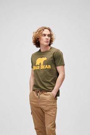 تی شرت خاکی مردانه رگولار یقه گرد تکی بیسیک کد 35540301