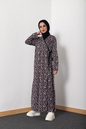 لباس اسلامی قهوه ای زنانه ریلکس بافتنی کد 235833738
