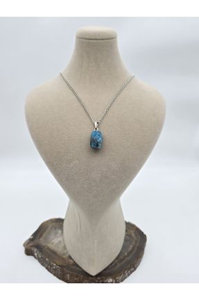 گردنبند جواهر آبی زنانه سنگی کد 838117382