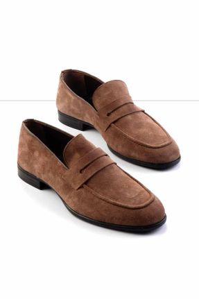 کفش لوفر قهوه ای مردانه پاشنه کوتاه ( 4 - 1 cm ) کد 815425129