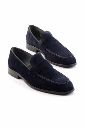 کفش کلاسیک سرمه ای مردانه پاشنه کوتاه ( 4 - 1 cm ) کد 815423668