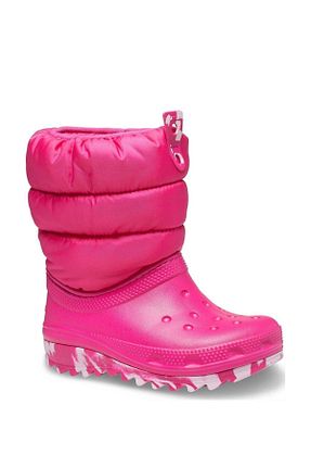 بوت / نیم بوت صورتی بچه گانه پارچه ای Crocs - کد 377958120
