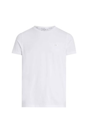 تی شرت سفید مردانه رگولار یقه گرد کد 802545691