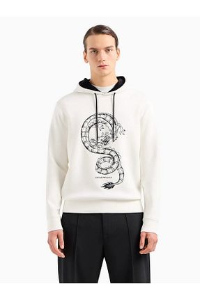 سوئیشرت سفید مردانه اورسایز Emporio Armani - کد 812166469