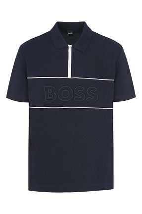 پولوشرت سرمه ای مردانه %100 پنبه BOSS - کد 812166468
