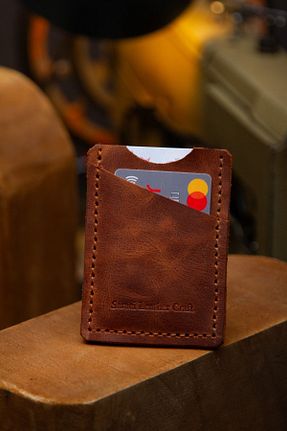 جا کارتی قهوه ای زنانه ابعاد کوچک saraci leather craft - کد 739092333