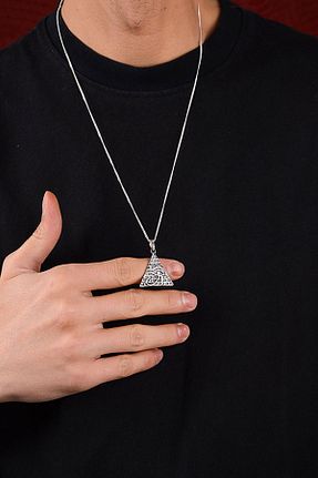 گردنبند نقره سفید مردانه 925 عیار Ebrar Silver - کد 798209689