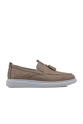 کفش کژوال بژ مردانه چرم خالص SLAYKA - کد 838210519