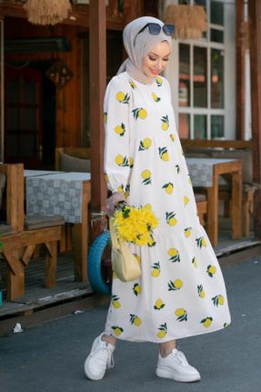 لباس زرد زنانه رگولار بافتنی کد 335142857
