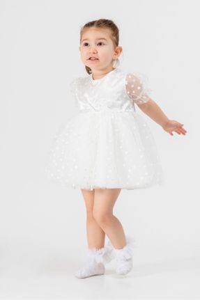 لباس سفید بچه گانه بافتنی پنبه (نخی) راحت آستین-کوتاه کد 822143437