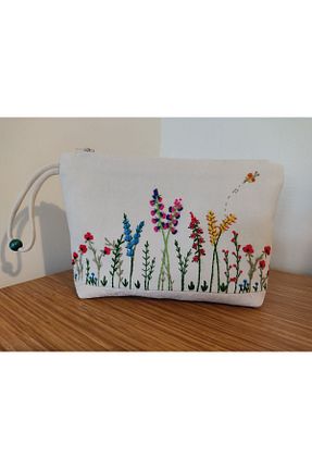 کیف پورتفوی و کلاچ بژ زنانه پارچه ای Çintemani - کد 286464666