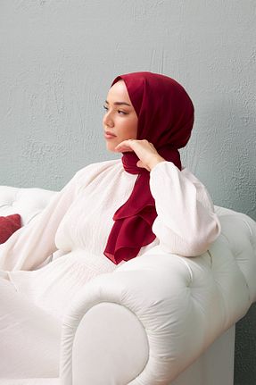 شال زرشکی زنانه پلی استر Silk Home - کد 674188920