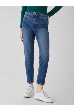 شلوار جین آبی زنانه پاچه تنگ جین استاندارد بلند کد 654994662