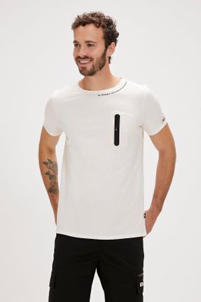 تی شرت سفید مردانه رگولار تکی کد 828362001