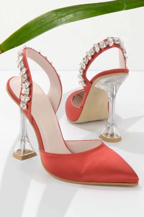 کفش مجلسی قرمز زنانه پاشنه کوتاه ( 4 - 1 cm ) پاشنه نازک کد 222049329