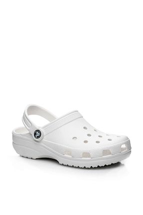 صندل سفید زنانه پاشنه تخت Crocs - کد 3879058