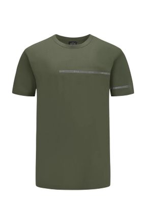 تی شرت خاکی مردانه رگولار یقه گرد کد 817766937