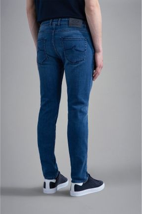 شلوار جین آبی مردانه پنبه (نخی) ساده کد 748436346