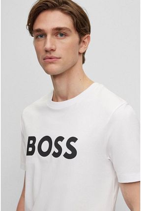 تیشرت سفید مردانه رگولار BOSS - کد 742555354