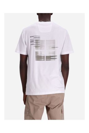 تی شرت سفید مردانه یقه گرد رگولار کد 820204265