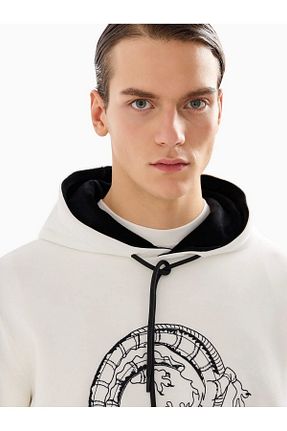 سوئیشرت سفید مردانه اورسایز Emporio Armani - کد 812166469