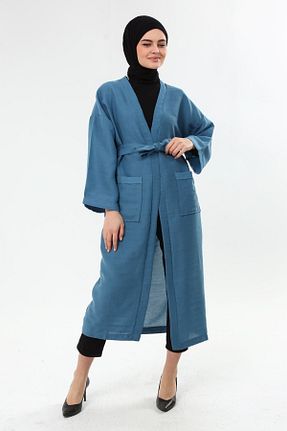 رویه حجاب آبی زنانه پنبه ای ilmek - کد 237288244