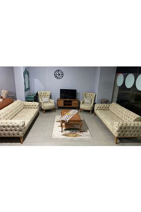 ست مبل بژ 3+3+1+1 TİTİZKOLTUK - کد 376168756