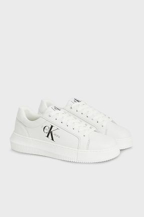 کفش اسنیکر سفید زنانه چرم اصل Calvin Klein - کد 825673384