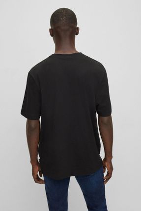 تی شرت مشکی مردانه رگولار یقه گرد کد 820268293