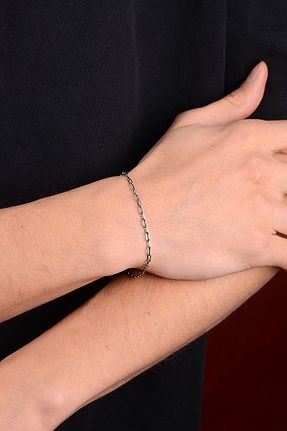 دستبند نقره مردانه 925 عیار Ebrar Silver - کد 799497014
