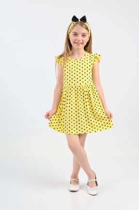 لباس زرد بچه گانه بافت ویسکون رگولار بیسیک کد 838214222