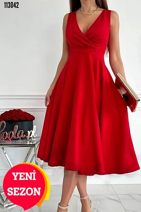 لباس قرمز زنانه بافتنی Kokosh moda - کد 838212246