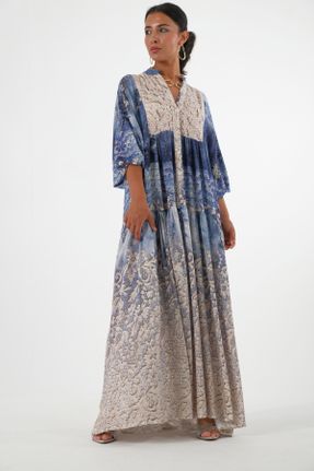 لباس طوسی زنانه بافتنی پنبه (نخی) اورسایز آستین-بلند کد 838243932