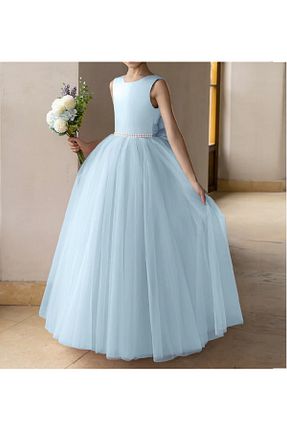 لباس مجلسی و فارغ التحصیلی آبی بچه گانه ساتن nsmkidslife - کد 838233586