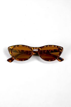 عینک آفتابی قهوه ای زنانه 50 UV400 مات گربه ای کد 301374581