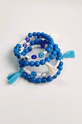 دستبند جواهر آبی زنانه کد 639996790