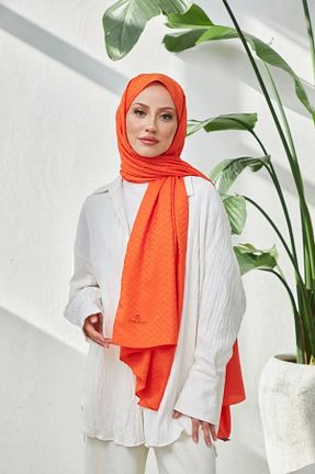 شال نارنجی زنانه İpekhan - کد 786944982