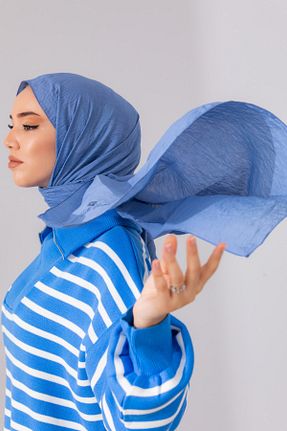 شال سرمه ای زنانه ابریشم Silk Home - کد 446827961