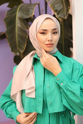 شال بژ زنانه ویسکون Silk Home - کد 802843249