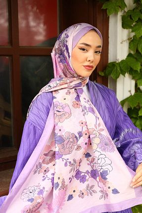 شال بنفش زنانه ویسکون Silk Home - کد 830989376