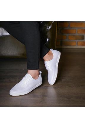 کفش کژوال سفید مردانه پاشنه کوتاه ( 4 - 1 cm ) پاشنه پر کد 767634373