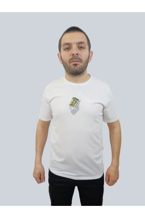 تی شرت سفید مردانه اسلیم فیت بیسیک کد 828365128