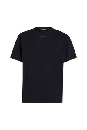 تی شرت مشکی مردانه رگولار یقه پولو پنبه (نخی) تکی بیسیک کد 809212498