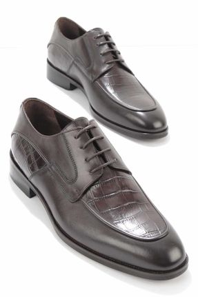 کفش کلاسیک قهوه ای مردانه پاشنه کوتاه ( 4 - 1 cm ) کد 349383131