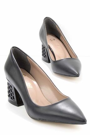 کفش پاشنه بلند کلاسیک مشکی زنانه پاشنه نازک پاشنه متوسط ( 5 - 9 cm ) کد 379234248