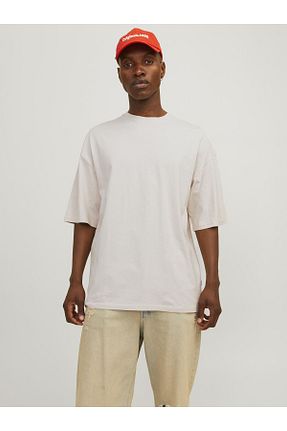 تیشرت طوسی مردانه اورسایز Jack & Jones - کد 838124399